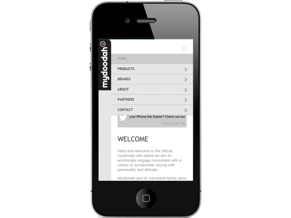 mydoodah mobile website menu cheltenham