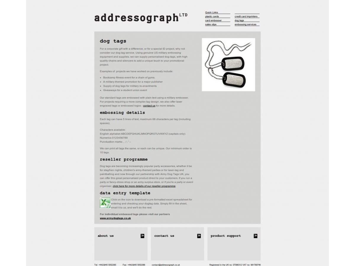 addressograph webapp gloucestershire