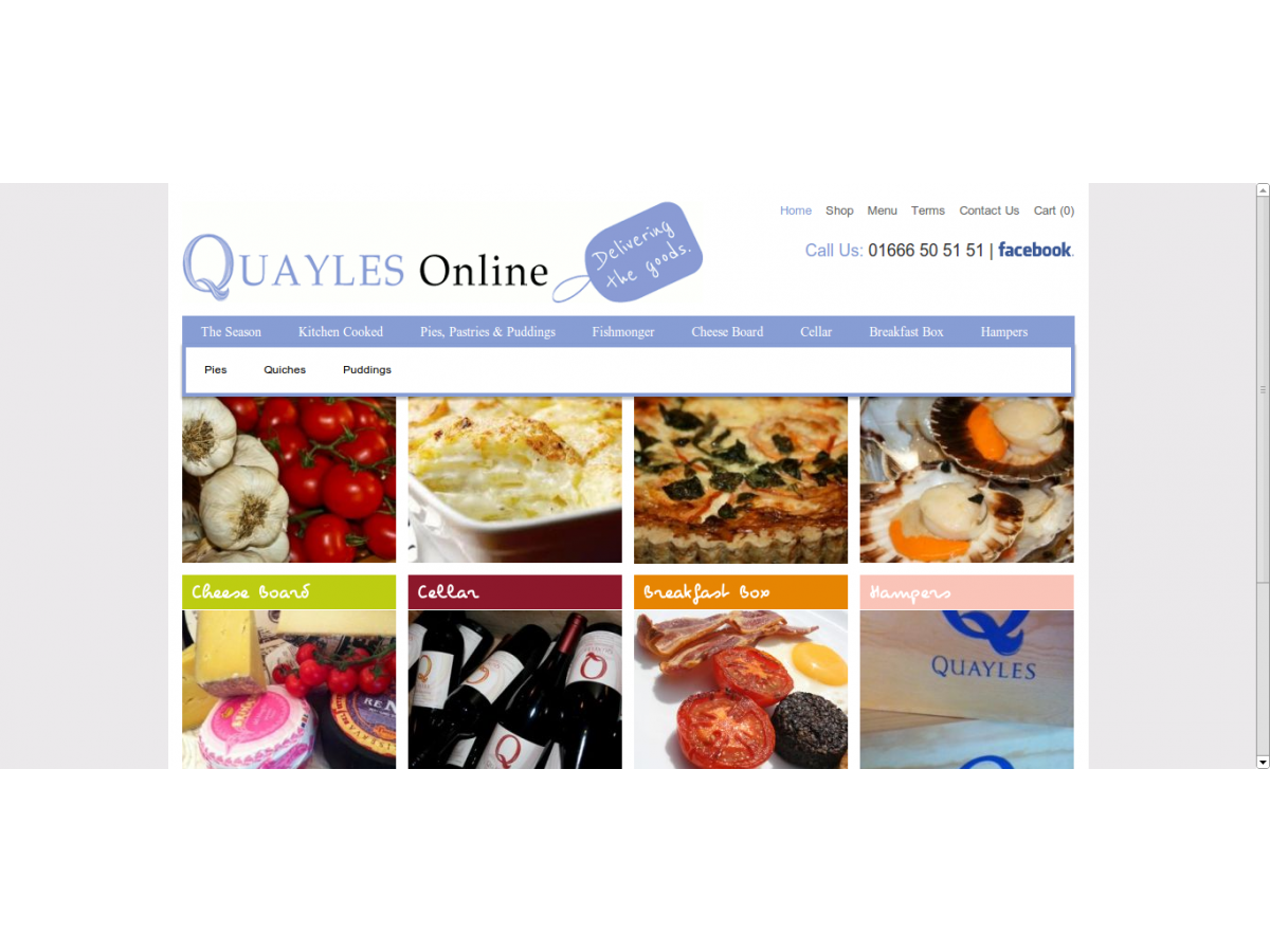 quayles webstore dropdown menu gloucestershire